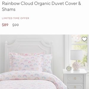 Pottery Barn Twin Size rainbow duvet cover